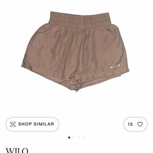 Wilo Women's Brown Athletic Shorts with Elastic Waist